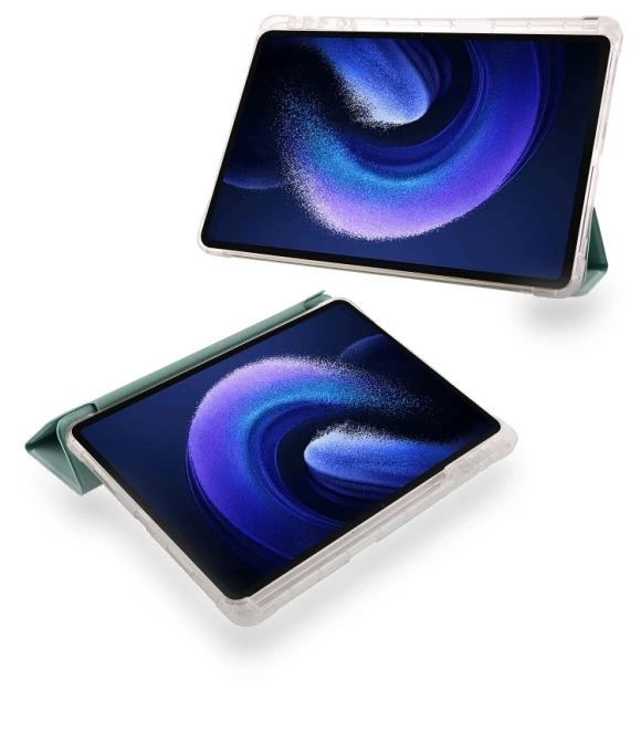3-fold Clear TPU Smart Leather Tablet Case with Pen Slot for iPad Pro 13 2024 — Keyboard Cases