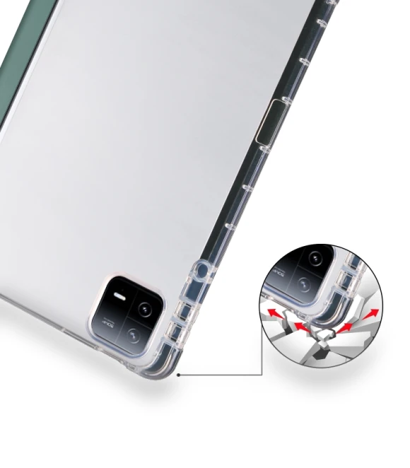 3-fold Clear TPU Smart Leather Tablet Case with Pen Slot for iPad Pro 13 2024 — Keyboard Cases