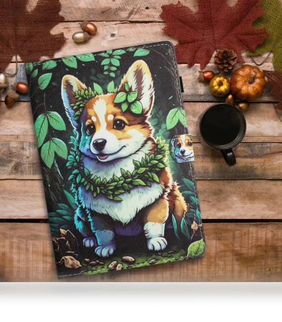 Colored Drawing Stitching Leather Smart Case for Kindle Paperwhite 12th Gen 2024 — Protective Cases, Amazon