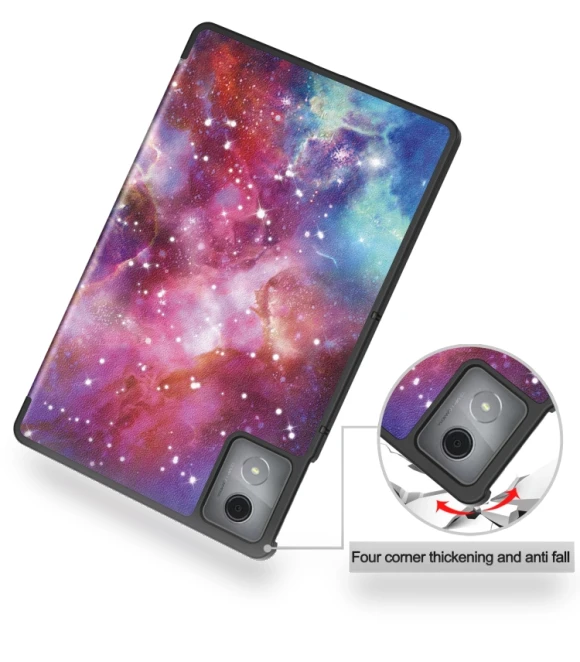 3-Fold Holder Leather Smart Tablet Case for Lenovo Tab K11 Plus — Keyboard Cases, Lenovo
