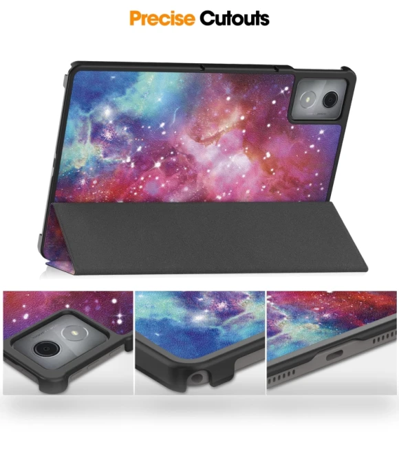 3-Fold Holder Leather Smart Tablet Case for Lenovo Tab K11 Plus — Keyboard Cases, Lenovo