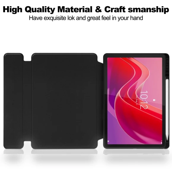 360 Rotation Transparent Smart Leather Case with Keyboard for Tablets — Keyboard Cases, Lenovo