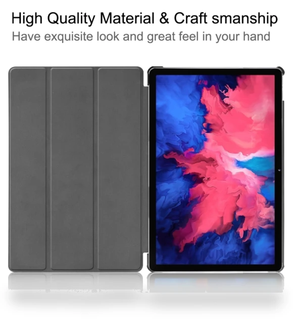 Three-folding Smart Leather Tablet Case for Lenovo Tab P11 — Keyboard Cases, Lenovo