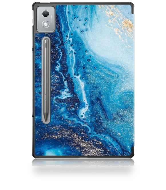 3-folding Leather Smart Tablet Case for Lenovo Tab P12 12.7 — Keyboard Cases, Lenovo