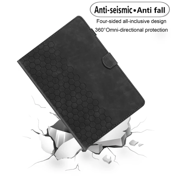 Honeycomb Embossed Leather Smart Tablet Case for Samsung Galaxy Tab A 10.1 2016 — Keyboard Cases, Samsung