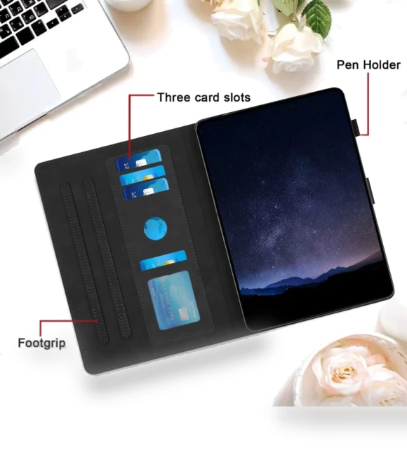 Honeycomb Embossed Leather Smart Tablet Case for Samsung Galaxy Tab A 10.1 2016 — Keyboard Cases, Samsung