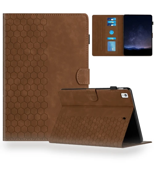 Honeycomb Embossed Leather Smart Tablet Case for Samsung Galaxy Tab A7 2020 — Keyboard Cases, Samsung