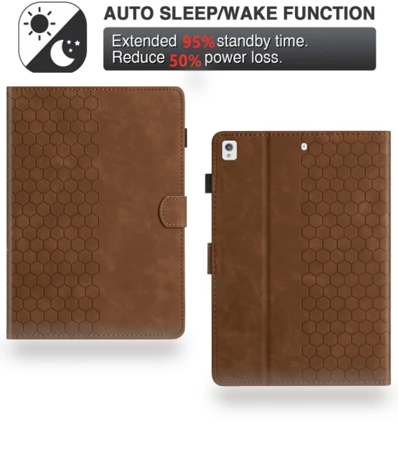 Honeycomb Embossed Leather Smart Tablet Case for Samsung Galaxy Tab A7 2020 — Keyboard Cases, Samsung