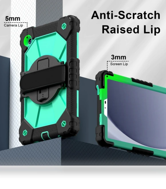 Silicone Hybrid PC Tablet Case with Stand and Shoulder Strap — Cases, Samsung