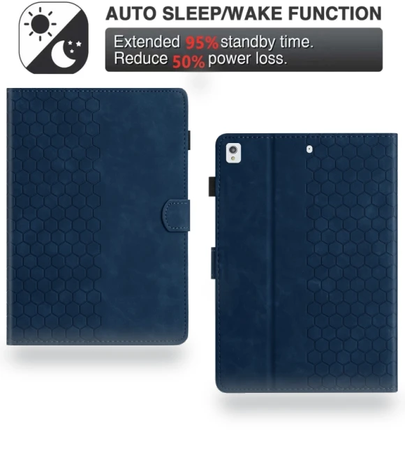 Honeycomb Embossed Leather Smart Tablet Case for Samsung Galaxy Tab S6 Lite — Keyboard Cases, Samsung