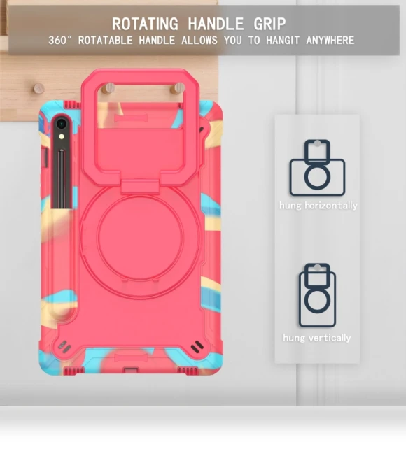 Handle Robot Silicone Hybrid PC Tablet Case for Samsung Galaxy Tab S9 FE / S9 — Cases, Samsung