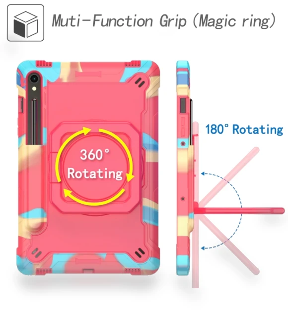 Handle Robot Silicone Hybrid PC Tablet Case for Samsung Galaxy Tab S9 FE / S9 — Cases, Samsung