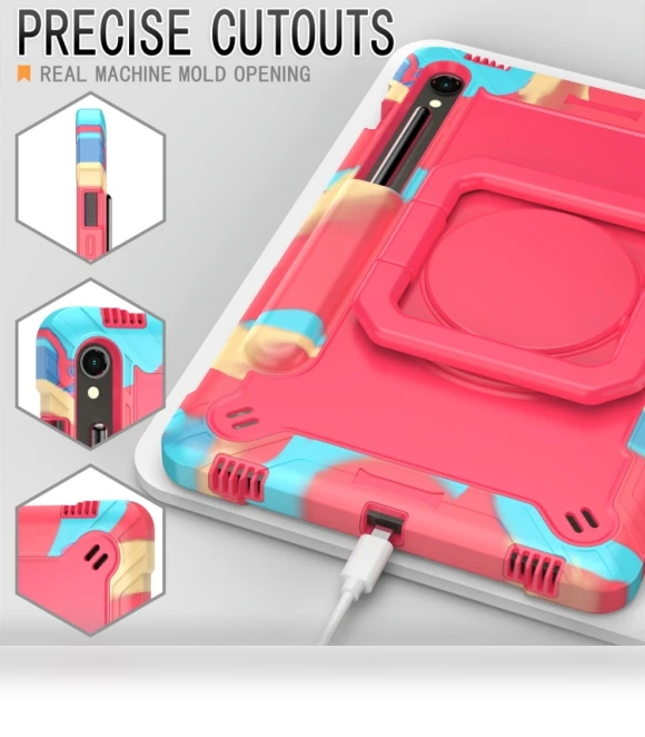 Handle Robot Silicone Hybrid PC Tablet Case for Samsung Galaxy Tab S9 FE / S9 — Cases, Samsung