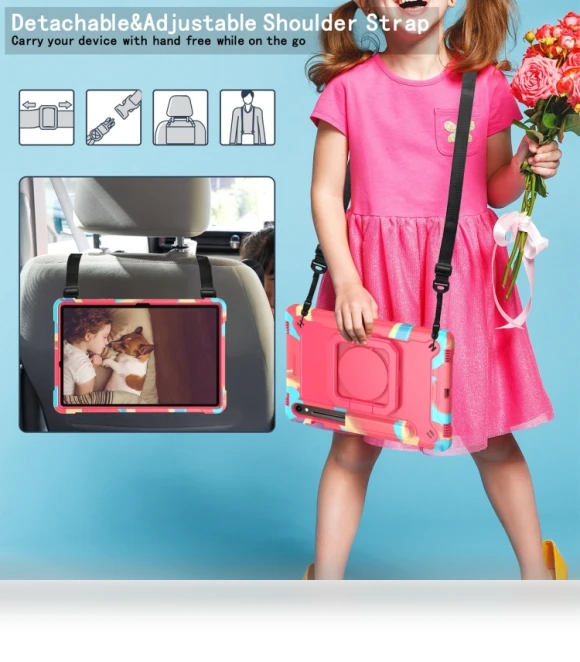 Handle Robot Silicone Hybrid PC Tablet Case for Samsung Galaxy Tab S9 FE / S9 — Cases, Samsung