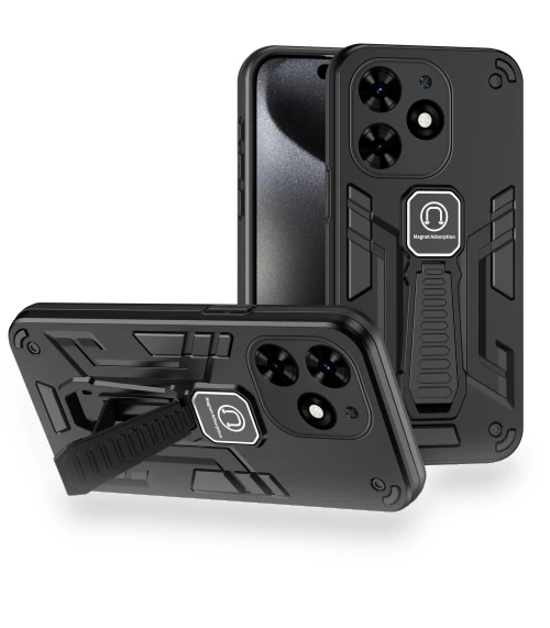 Shockproof Holder Phone Case for Tecno Spark 20C / Infinix Smart 8 — Basic Cases