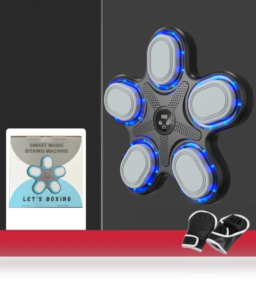 Smart Music Boxing Machine with Bluetooth and LED Lights — Home Gyms