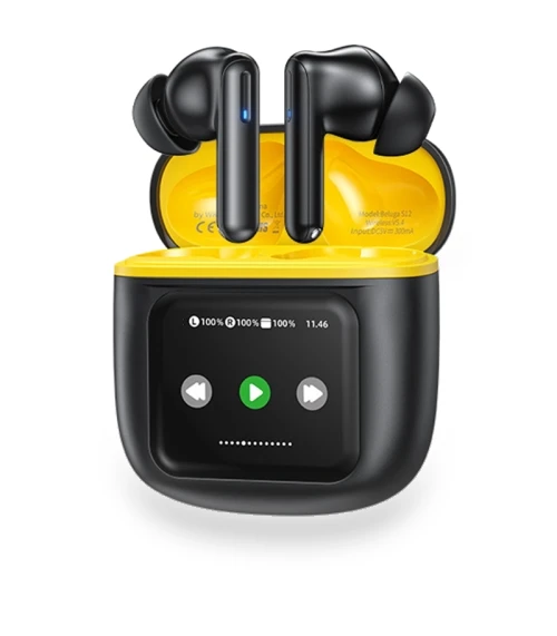 Beluga S12 Wireless Earphones with Smart Color Screen — In-Ear Headphones, WEKOME