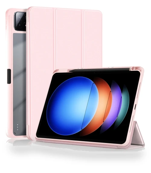 Acrylic 3-Fold Smart Leather Tablet Case for Xiaomi Pad 6S Pro 12.4 — Keyboard Cases, Xiaomi
