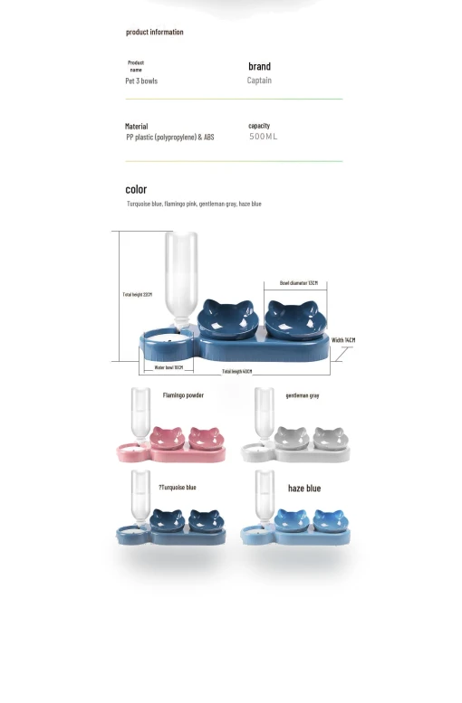 Anti Knockover Bowl with Auto-Fill and Cervical Protection — Automatic Feeders, AI Supermarket