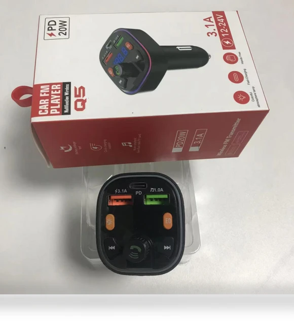 Bluetooth Car Charger with Dual Ports — Phone Accessories, AI Supermarket