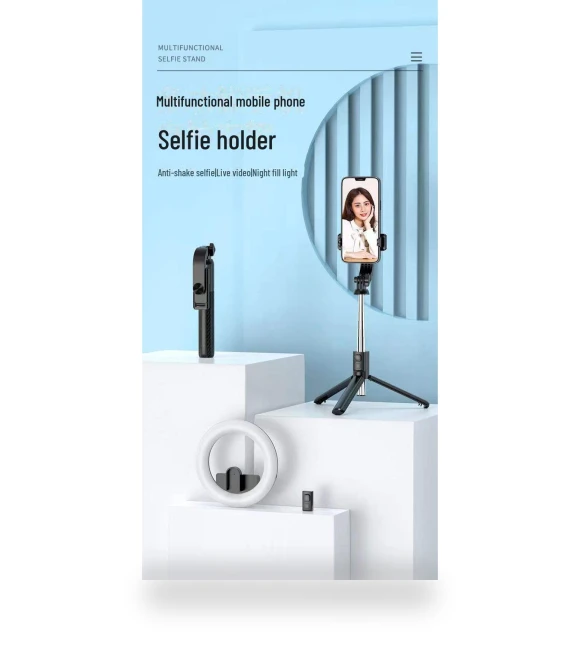 Bluetooth Selfie Stick with Tripod and Remote Control — Selfie Sticks, AI Supermarket