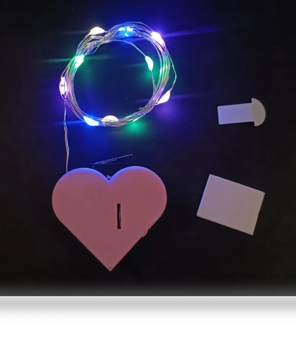 Gift Box with LED Copper Wire and Automatic Lid Activation — Greeting Card Holders, AI Supermarket