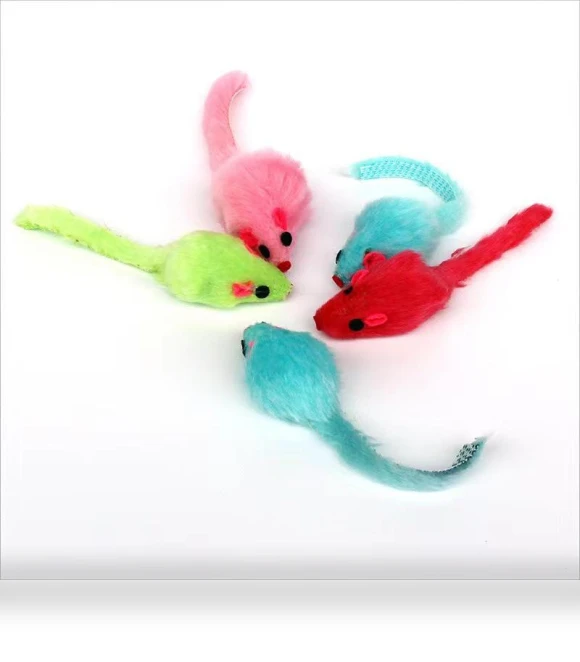 Interactive Squeaky Plush Cat Toy Mouse — Mice & Animals, AI Supermarket