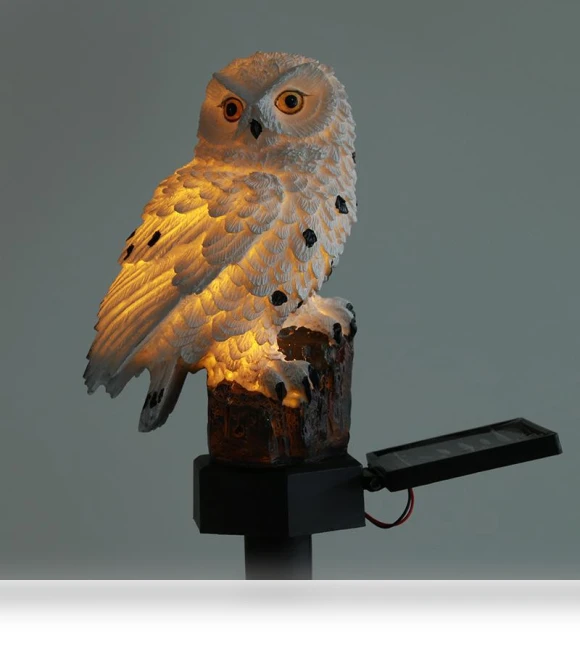 Owl-shaped Solar-Powered LED Lawn Light — Outdoor Security & Flood Lighting, AI Supermarket