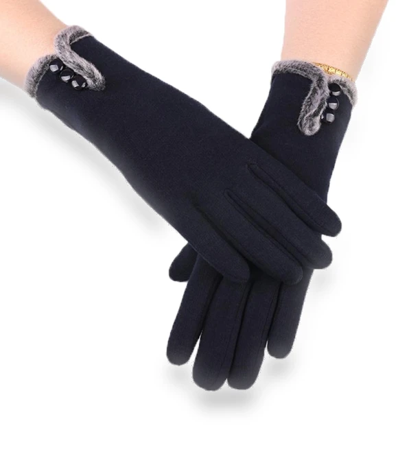 Winter fleece gloves with velvet lining — Glove Liners, shake-home15E