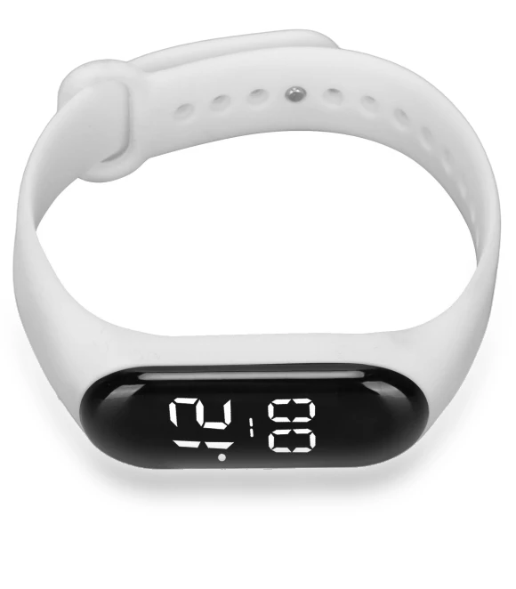 LED Touch Screen Electronic Watch with Rubber Strap — Men's Timepieces, Automobile and motorcycle supplies