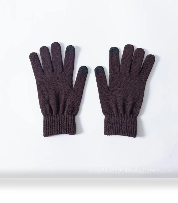 Men's Plush Knitted Touchscreen Gloves — Gloves & Mittens, CrossCart