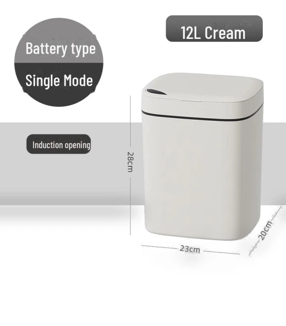 Smart Touch Sensor Trash Can with Lid — Kitchen Cans, AI Supermarket