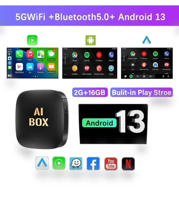 Wireless Android 13 CarPlay Adapter — Car Installation Essentials, Auto Launcher