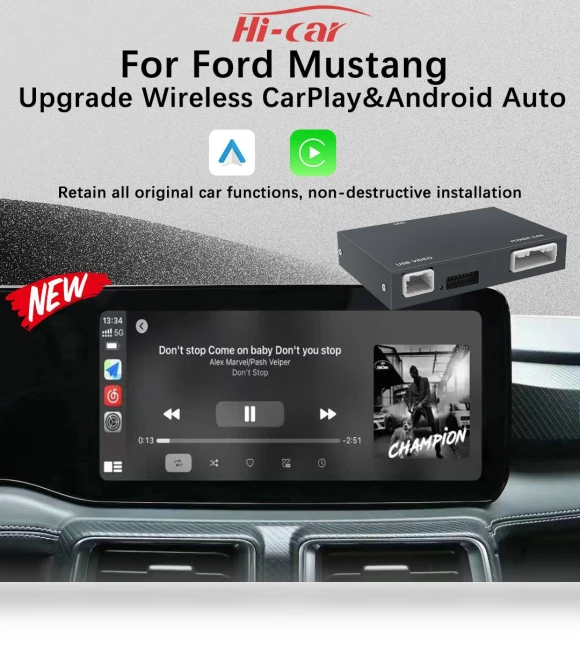 Wireless CarPlay and Android Auto Center Control Screen — Stereo Receivers, Auto Launcher