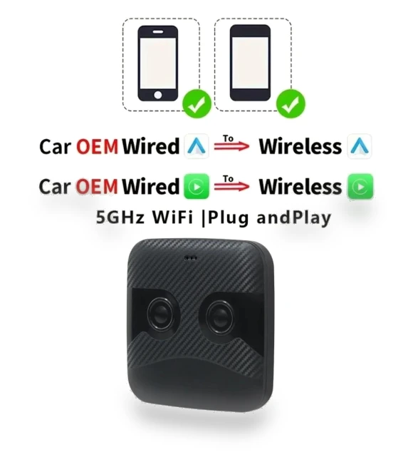 Wireless CarPlay Android Auto Adapter — Stereo Receivers, Kebidumei