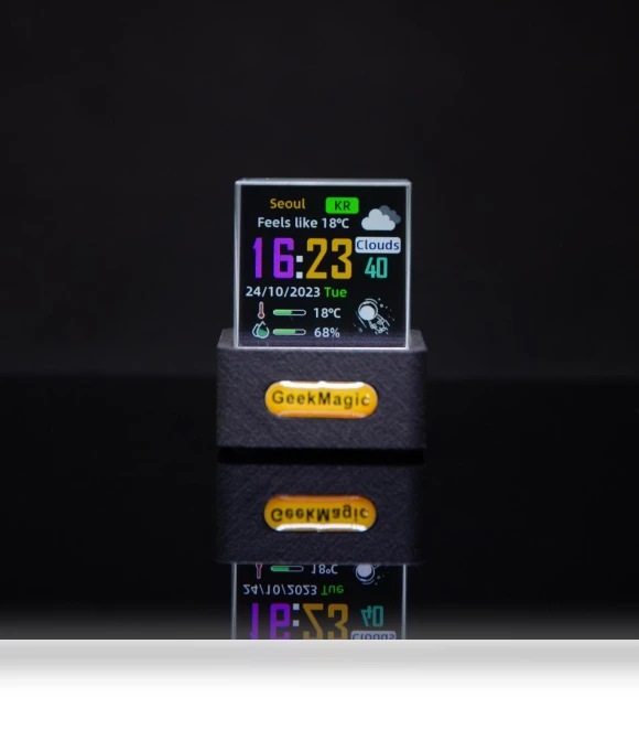 Holographic Digital Watch Mini TV Night Light — Clocks, Modern Home Furnishing
