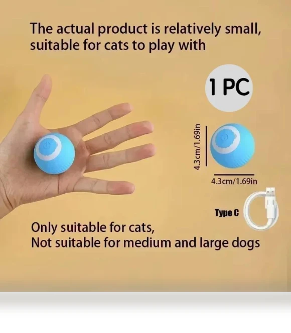 Interactive Pet Toy Ball — Cat Playthings, JINGYUE Pet
