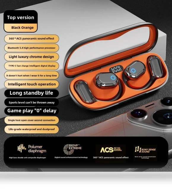 Open-Ear Bluetooth Sports Headphones — Over-Ear Headphones, Pento Smart
