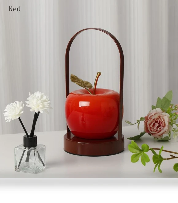 Rechargeable LED Apple-Shaped Desk Lamp — Creative Lighting Solutions, Chic Home