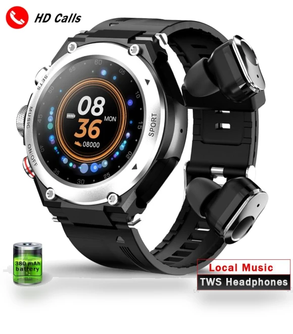 Smart Watch 2 In 1 TWS Wireless Bluetooth Headset — Wearable Accessories, Tiktop2