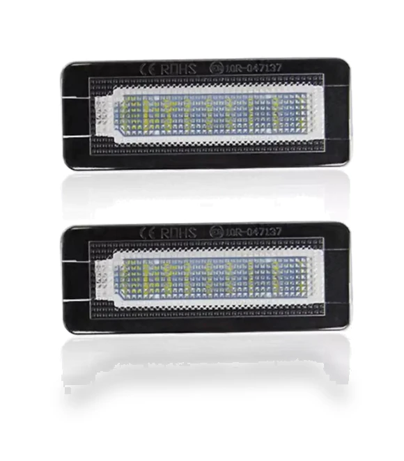 2x 18 SMD CANBUS White LED License Plate Light — License Plate, Modern Home Furnishing