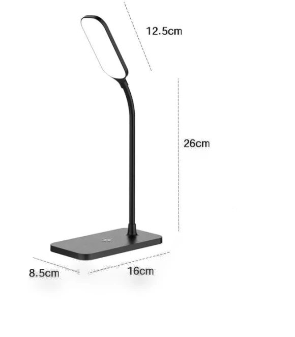 LED Desk Lamp with Wireless Charger and USB Port — Desk & Table Lighting, DC-HOME Textile