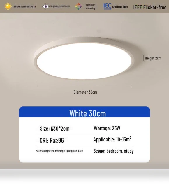 Modern Smart Ceiling Light with Full Eye Protection — Overhead Lighting, WoW Home
