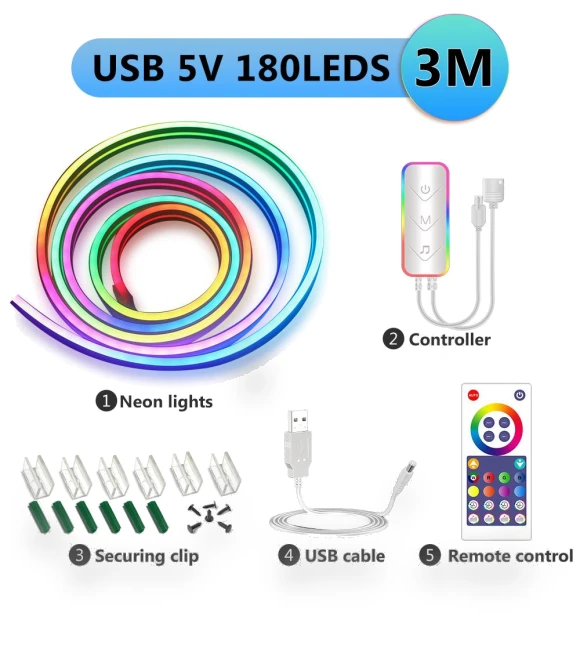 Smart LED Neon Light RGBIC Dreamcolor — LED Strips, Modern Home Furnishing
