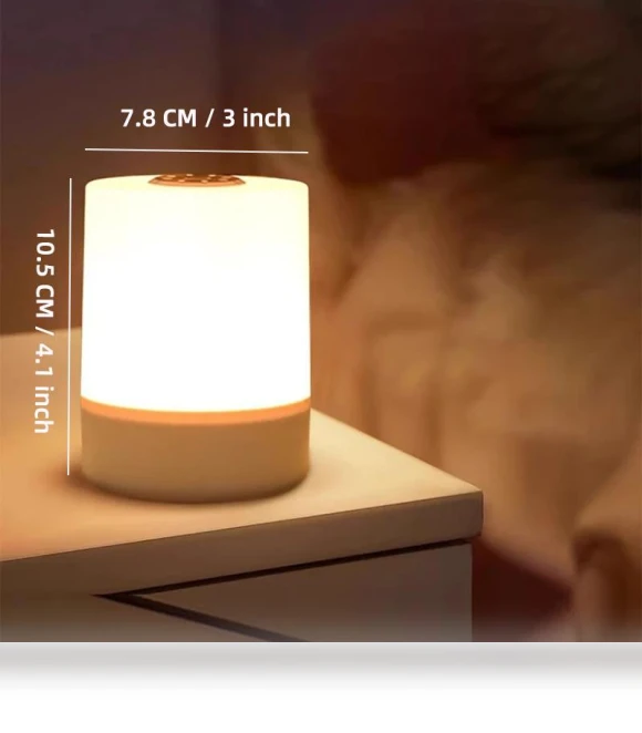 Touch Night Light with 3 Dimming Modes — Lamps & Shades, DC-HOME Textile