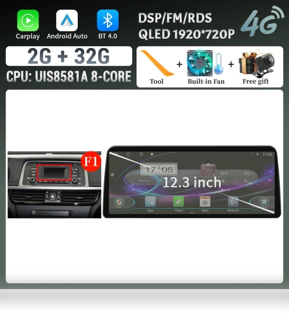 12.3-inch Android 14 Car Multimedia System — Stereo Receivers, AutoSphere
