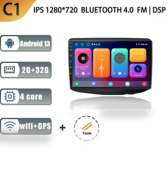 Android 13 GPS Navigation Touch Screen 4G Car Multimedia Radio Receiver — Navigation & GPS Accessories, AutoSphere