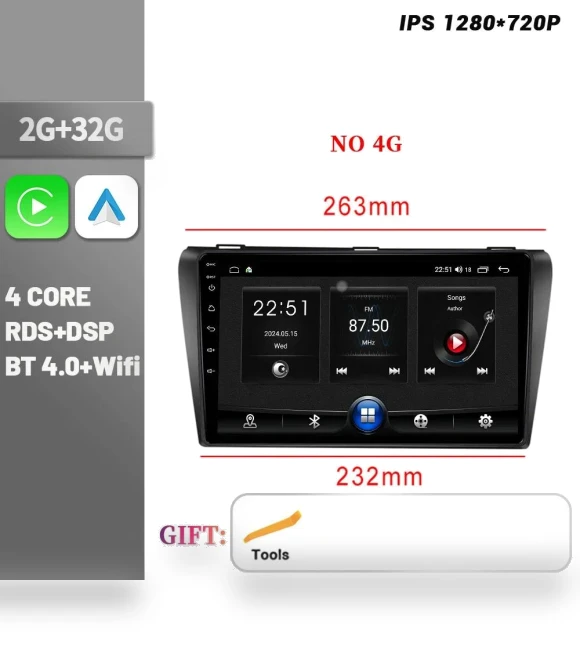 Bluetooth CarPlay Head Unit for Mazda 3 — Stereo Receivers, AutoSphere
