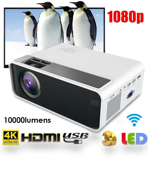 Mini HD 1080P LED Smart Projector — Home Theater Projectors, OutsideWorld