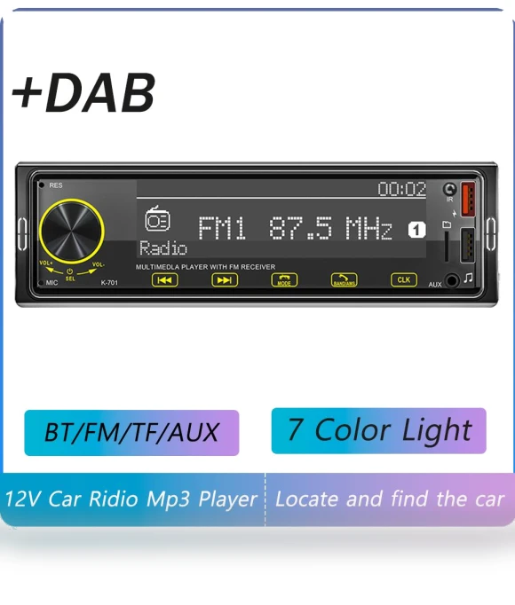 1 Din MP3 Player for Car with DAB Digital Radio — Car Installation Essentials, AutoSphere